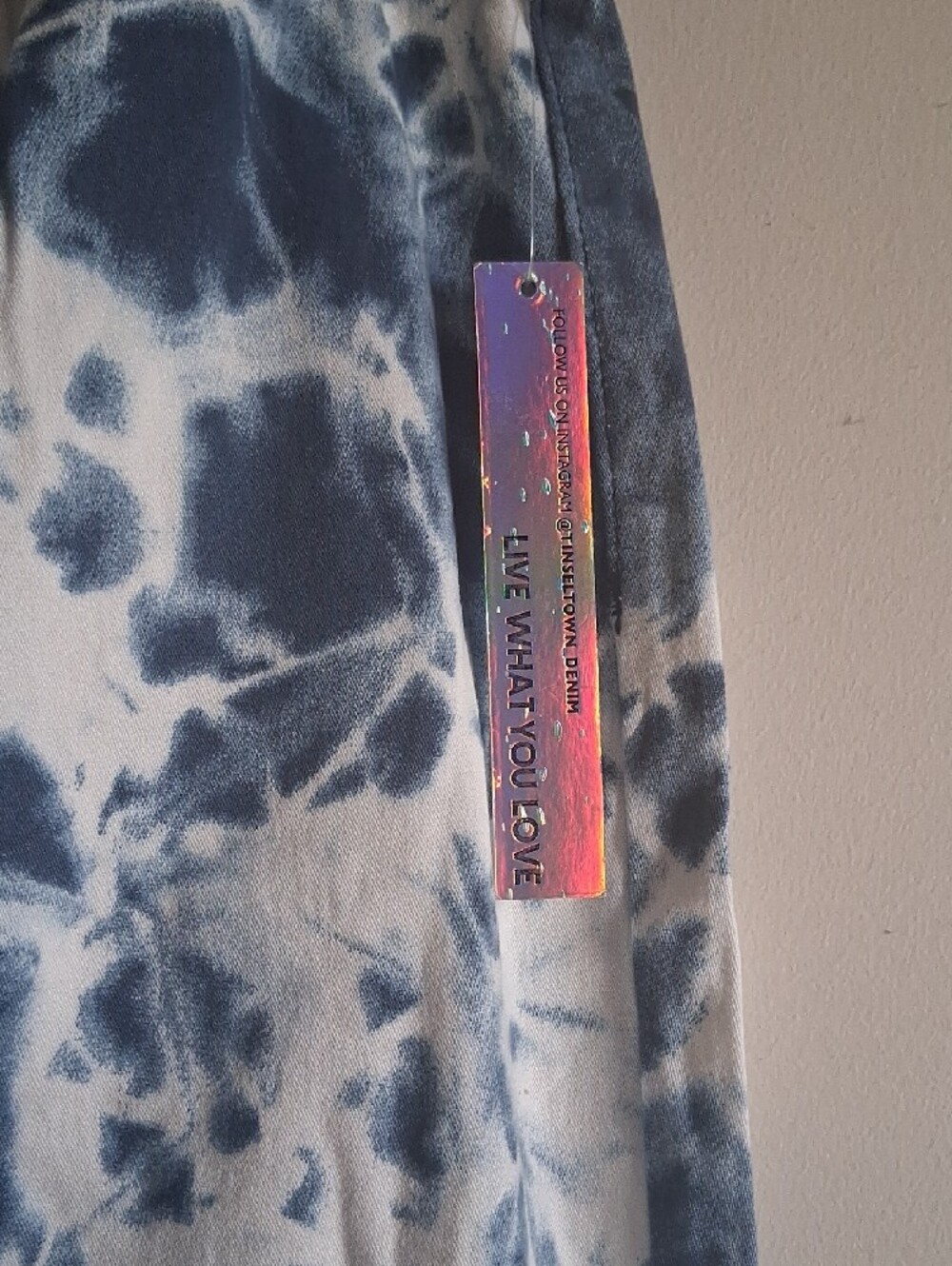 Tinsel Blue and White Tie-Dye Jeans Size 15 - Picture 5 of 7